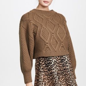 I Love Mr. Mittens Diamond Crew Neck Sweater, Chestnut, XS/S